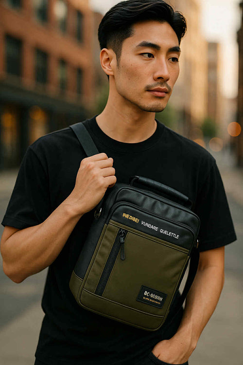 Bolso Bandolera Gris, Negra. Verde y  Estilo Urb FGA HOME